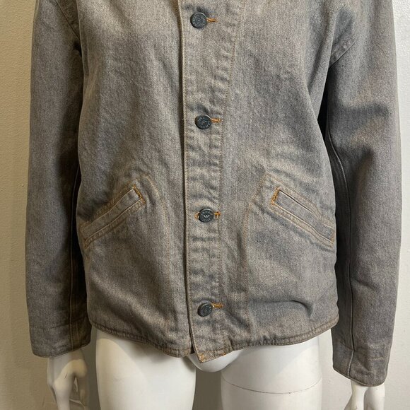 ARMANI JEANS BUCKLE DENIM FIELD JACKET - Picture 7 of 16